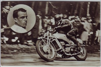 VERKAUFT !!!   AK Foto Karl Bodmer Rennfahrer Auto Union DKW Motorrad 1940