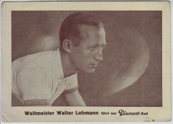 AK Foto Walter Lohmann Weltmeister Radrennfahrer Radsport Diamant Fahrrad 1937 RAR