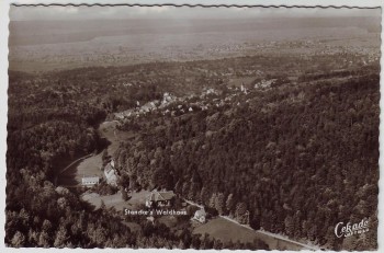 AK Foto Malsch (Landkreis Karlsruhe) Standke's Waldhaus Luftbild 1957