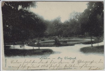 AK Landau in der Pfalz Der Westpark 1899
