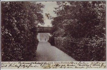 AK Hamburg Altona Fußweg nach Klein Flottbek Brücke Dame 1910