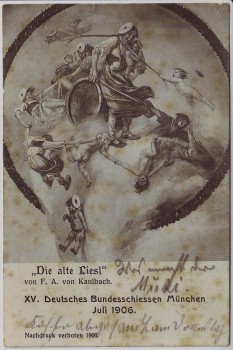 AK München XV. Deutsches Bundesschiessen Die alte Liesl 1906