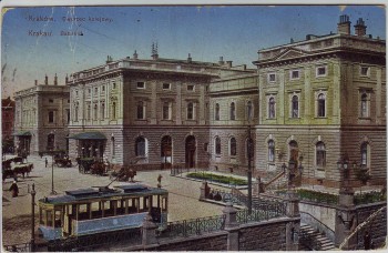 AK Krakau Kraków Bahnhof Feldpost Polen 1915