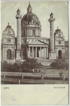 AK Wien IV. Wieden Blick auf Karlskirche Österreich 1900