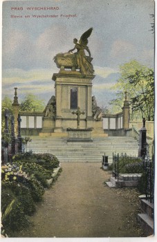 AK Prag Wyschehrad Slavin am Wyschehrader Friedhof Praha 1908