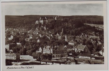 AK Foto Heidenheim an der Brenz Ortsansicht mit Schloss 1953