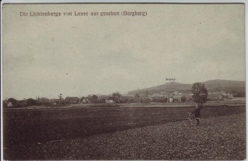 AK Lichtenberg von Lesse aus gesehen bei Salzgitter Braunschweig 1917 RAR