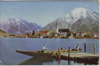 AK Tegernsee Überfahrt mit Blick auf Rottach-Egern und Wallberg 1936