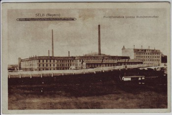 AK Selb in Bayern Blick auf Porzellanfabrik Lorenz Hutschenreuther 1910 RAR