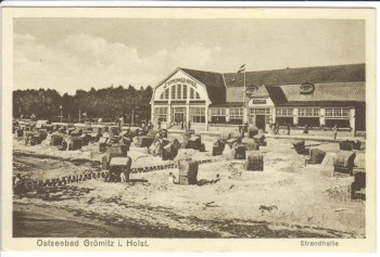 AK Ostseebad Grömitz in Holstein Blick auf Strandhalle 1915