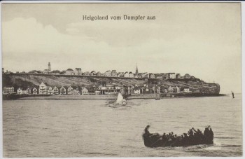 AK Helgoland vom Dampfer aus 1907