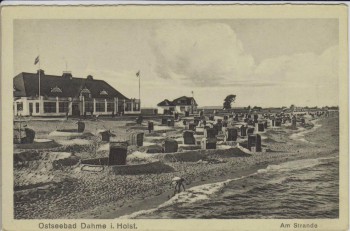 AK Ostseebad Dahme in Holstein Am Strande 1920