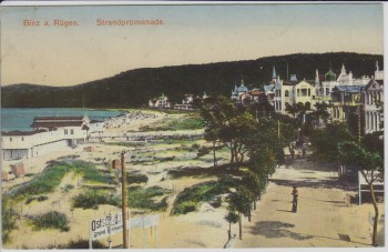 AK Ostseebad Binz auf Rügen Strandpromenade 1910
