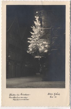 AK Foto Winter in Lindau am Bodensee Christbaum an der Haidenmauer 1940