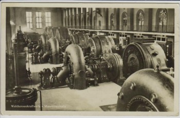 AK Foto Kochel am See Walchenseekraftwerk Maschinenhalle 1937