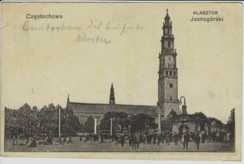 AK Częstochowa Tschenstochau Blick auf Kirche Schlesien Polen 1914
