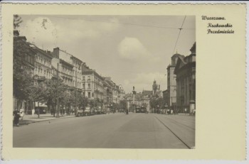 AK Foto Warschau Warszawa Krakowskie Przedmiescie Krakauer Vorstadt Polen 1940