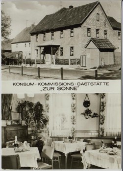 AK Lippersdorf Erdmannsdorf Konsum-Kommissions-Gaststätte Zur Sonne Kr. Stadtroda 1972