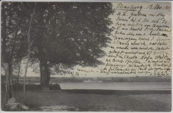 AK Flensburg Randershof Gruss von der Flensburger Föhrde Bucht bei der Munkmühle 1904