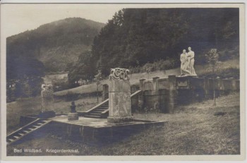 AK Foto Bad Wildbad Kriegerdenkmal 1930