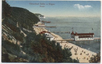 AK Ostseebad Sellin a. Rügen Strand Ostsee 1924