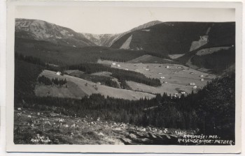 AK Foto Riesengebirge Petzer Ortsansicht Pec pod Sněžkou Tschechien 1925