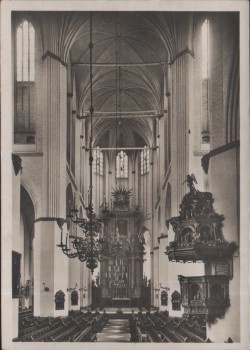 AK Rostock Marienkirche Vierung und Chor 1931
