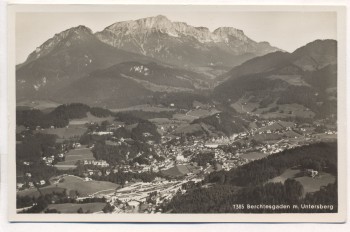 AK Foto Berchtesgaden m. Untersberg Ortsansicht 1940