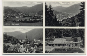 AK Ilfeld im Harz Südharz 4 Ansichten mit Freibad 1930