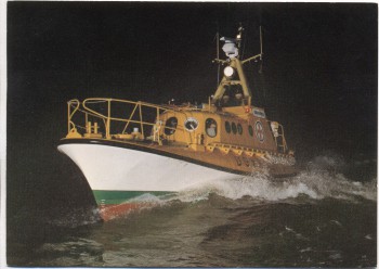 AK Foto Strandrettungsboot Siegfried Boysen bei Nacht