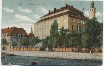 AK Kiel Königl. Schloss Soldatenkarte 1910