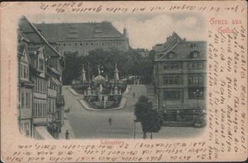 AK Gruss aus Gotha Schlossberg 1901