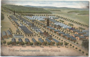 AK Gruß vom Truppenübungsplatz Alten-Grabow Altengrabow b. Möckern Soldatenkarte 1911