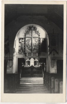 AK Foto Lützen Interieur der Gustav-Adolf-Kapelle 1958