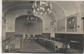 AK Erlangen Saal im Hause des Studentengesangsvereins 1911