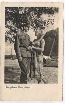AK Foto Soldat mit Frau Ein getreues Herze wissen ! 1939