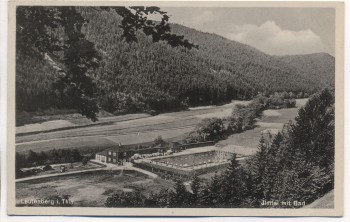 AK Leutenberg in Thüringen Ilmtal mit Bad Feldpost 1943