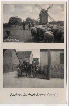 VERKAUFT !!!   AK Bochow bei Groß Kreutz An der alten Mühle 1950 RAR