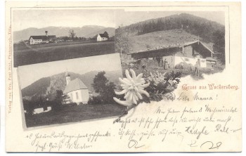 AK Gruss aus Wackersberg b. Bad Tölz 3 Bilder 1900 RAR