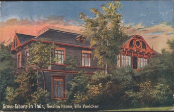 AK Gross-Tabarz Thüringen Pension Hanna Villa Voelcker 1910