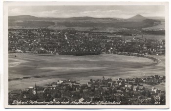 AK Foto Blick von der Kottmarbergbaude nach Neugersdorf und Sudetenland Feldpost 1941