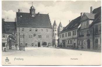 VERKAUFT !!!   AK Freyburg Unstrut Marktseite Markt mit Rathaus 1905