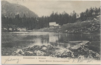 VERKAUFT !!!   AK Wildalpen Kesselsee Neues Wiener Hochquellengebiet Steiermark Österreich 1908 RAR