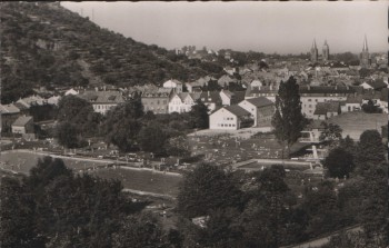 AK Neustadt an der Weinstraße Blick auf das Freibad 1955