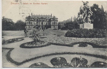 AK Dresden Palais im Großen Garten Feldpost 1917