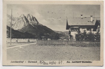 AK Garmisch-Partenkirchen Leonhardihof Höllentalstraße 68 1920 RAR