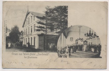 AK Gruss aus Wald-Hotel Iserbrook bei Blankenese Hamburg 1906 RAR
