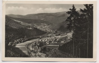 AK Foto Sitzendorf im Schwarzatal Ortsansicht Thüringer Wald 1956
