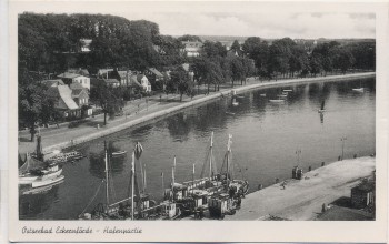 AK Foto Ostseebad Eckernförde Hafenpartie 1940