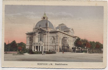 AK Rostock Stadttheater 1926